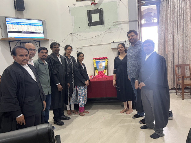 In the Bar Association of Telangana State High Court paying our respects to Dr Manmohan Singh